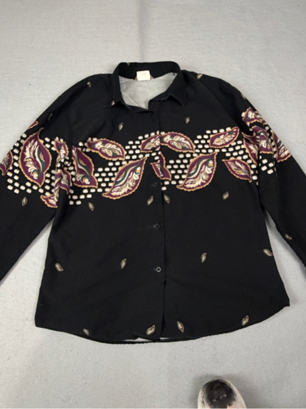 Roper 80s Western Cowgirl Style Button Up Paisley Women's Sz Large
